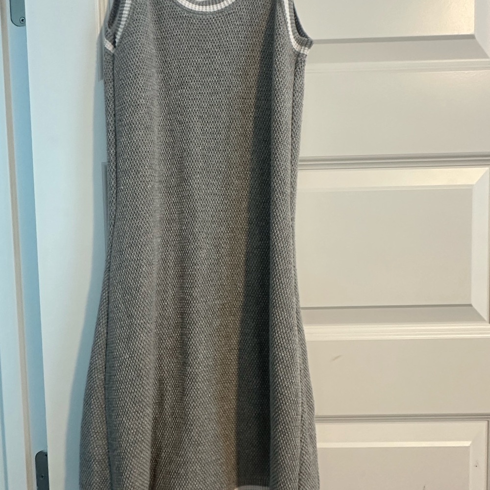 ALO Yoga Gray and White Knit Mini Dress - Picture 2 of 4